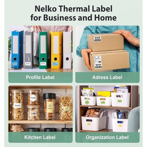 Nelko Thermal Labels for PM220 Label Maker 1.57'' x 1.18'' (40x30mm) Roll of 230 - Picture 4 of 6